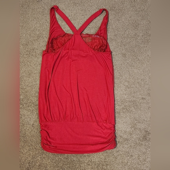 Red Halter Lace Tunic, Women's XS - Picture 3 of 7
